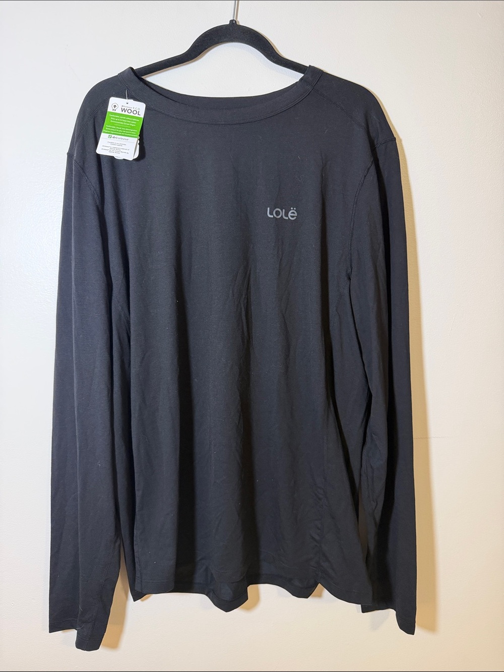 Lole Men's Long Sleeve Crew Neck Shirt - Black
